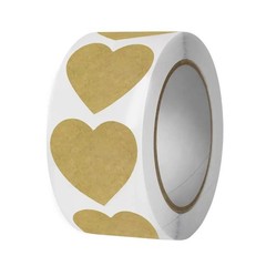 500PCS Kraft Round Labels Self Adhesive Sticker Roll Packaging Tags