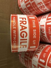 2 x 3 Handle with Care This Side Up Fragile Stickers Adhesive Label 500 Per Roll