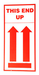 4×8 This End Up Arrow Labels – Large Pallet Shipping Stickers (2) RLS of 200 EA