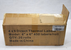 Lot of 20 Direct Thermal Shipping Labels 450 Labels/Roll 4″ x 6″ White