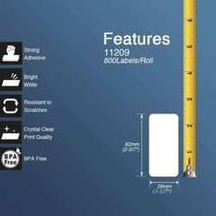 8ROLLS 29mmx62mm Shipping Label 1-1/7″x2-3/7″ Compatible Brother QL-570 DK-1209