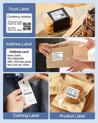 3 Rolls Set Label for B1/B21/B3S Label Printer, 1.57″ x 1.18″ (40×30 mm), Wat…