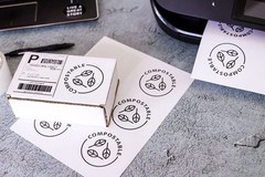 White Sticker FBA Labels – 4″ x 3.33″ – Laser/Inkjet Compatible – (6 per Shee…