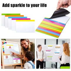 15-Pack 4″x6″ Magnetic Dry Erase Labels – Large Reusable Whiteboard Sheets fo…