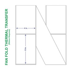 4″ x 6″ General Use Fan Fold Labels, w/ Perf Thermal Transfer Labels,