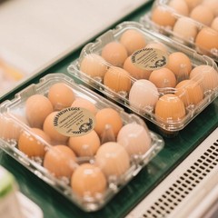 500 PCS Fram Fresh Eggs Carton Labels with Collection Date 2 Inches Natural B…