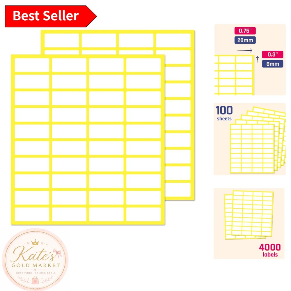 Effortless Labeling with 4000 Matte White Stickers – Perfect for Pricing & More