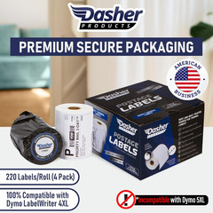 Dasher Products Thermal Shipping Labels Compatible with Dymo Labelwriter 4XL 174