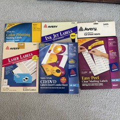 Avery Mailing & Address Labels Mixed Lot Partial Packs Used