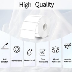 300 Pcs 2×1 Inch Self Adhesive Thermal Sticker Labels for Barcode Name Address