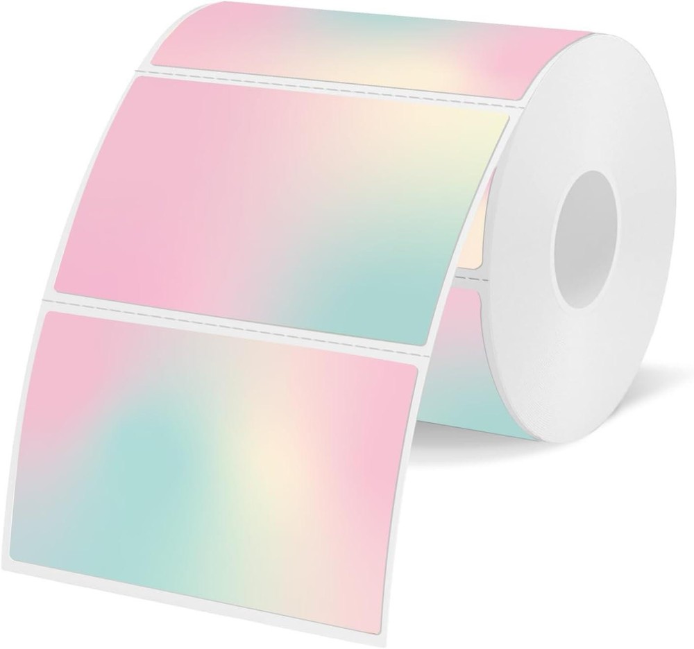 3×2 Inch Gradient Thermal Labels Colorful Direct Thermal Stickers Label Sel