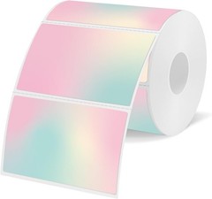 3×2 Inch Gradient Thermal Labels Colorful Direct Thermal Stickers Label Sel