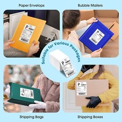 4×6 Fanfold Direct Thermal Shipping Labels for Zebra & Rollo any Printers