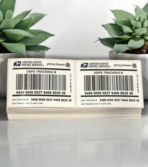 (200)USPS Pitney Bowes 888 TRACKING Labels. Ship-From-Home Using POSTAGE STAMPS!