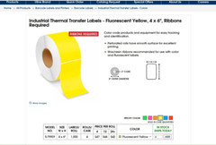 Case of 4 – ULine Industrial Thermal Transfer Labels Yellow, 4 x 6″ – S-7990Y