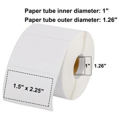 Brown Thermal Labels 800 PCS 1.5″ x 2.25″ – Standard Adhesive for Thermal