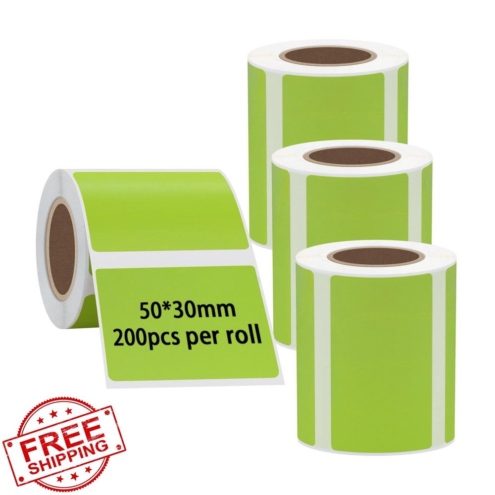 HYBSK P50 Label Paper 4 Rolls Green