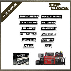 Magnetic Toolbox Labels Pack 12 Reusable Steel Drawer Cabinet Organizer