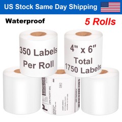 4″x6″ Thermal Label Paper 350 Labels/Roll Self Adhesive Blank Label Paper 5Rolls