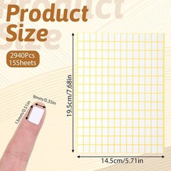 2940 Pcs Matte Small White Labels Stickers Blank Labels Removable Price Tags Lab
