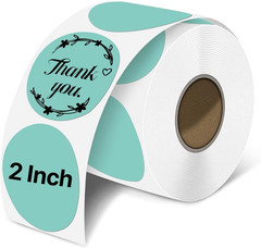 2 Inch round Thermal Labels, Circle Thermal Printer Stickers, Durable Circular L