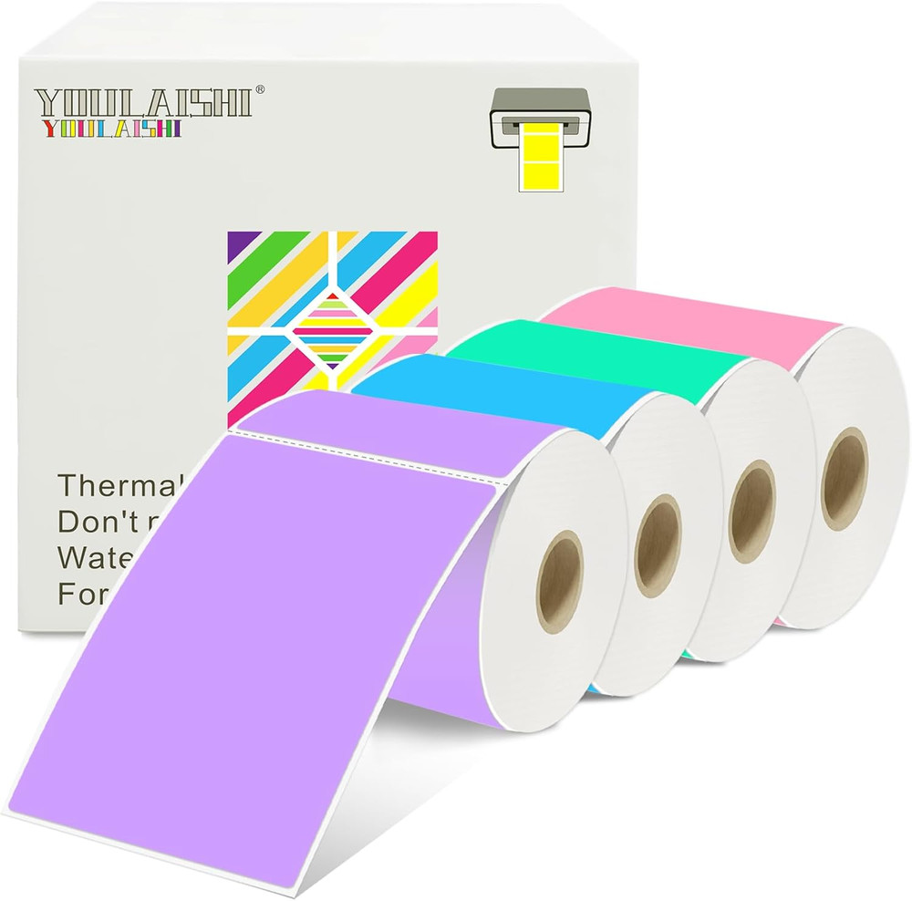 3 x 5 Inch Rectangle Color Coding Label Stickers, 1200pcs Assorted Color Movi…