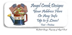Country Americana USA Flag in Garden Watering Can Return Address Labels