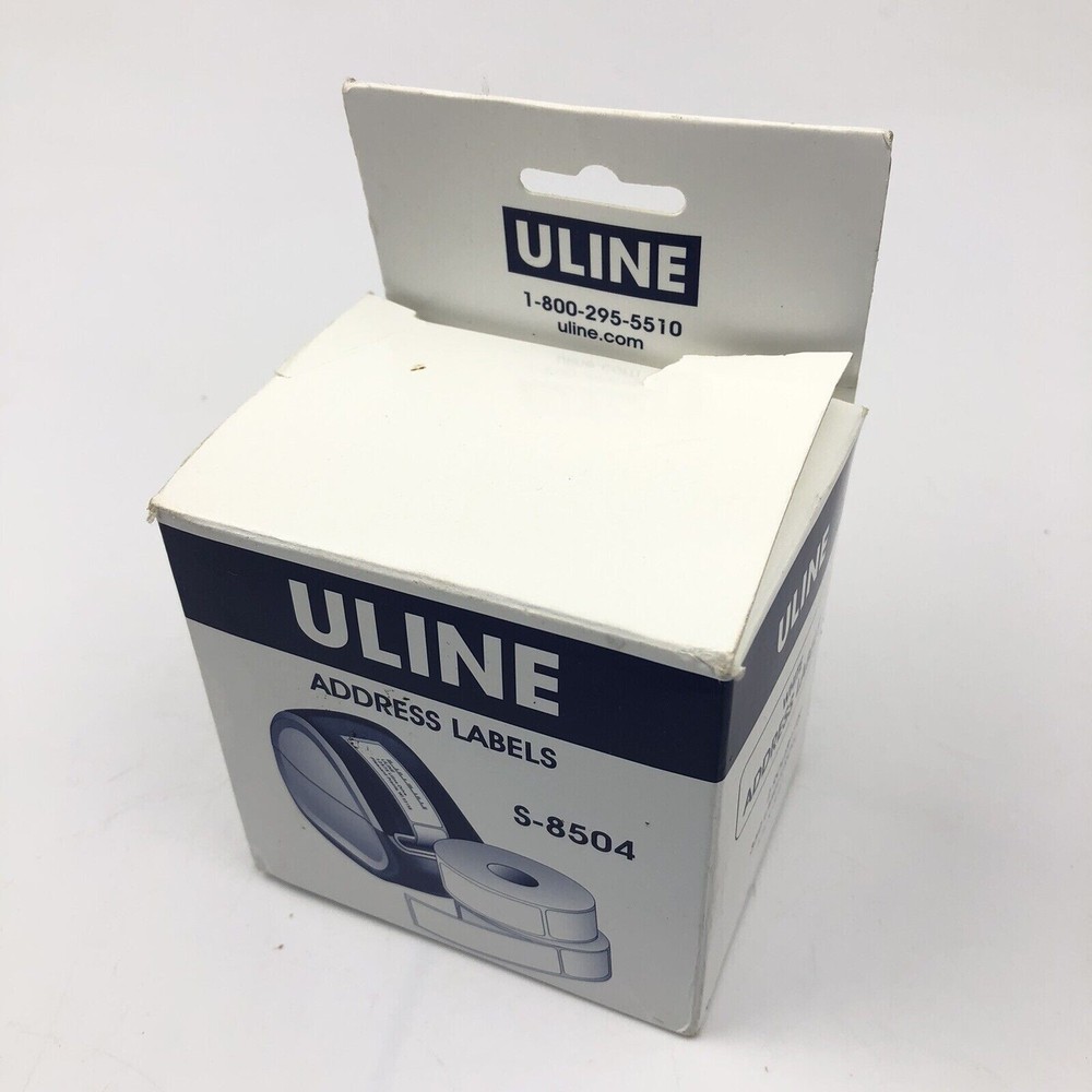 Uline S-8504 Direct Thermal Address Labels 1-1/8″ x 3-1/2″ 2 Rolls (350/Roll)