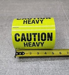 500 3″ X 5″ Caution Heavy Fluorescent Shipping Label Stickers KL-2076
