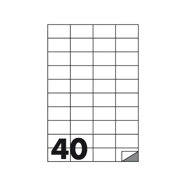 Etichette Adesive Bianche 52×30 mm no margine 40 x 7 fogli A4 = 280 autoadesive
