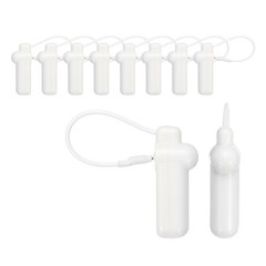 10Pcs Security Hard Tags RF 8.2MHz Clothes Hard Tags with Lanyards, White