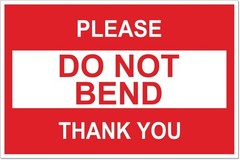 100-pack PLEASE DO NOT BEND THANK YOU labels/stickers rolls/sheets NEW!
