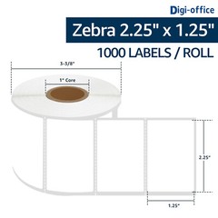 4Rolls 2.25″x 1.25″ Thermal UPC Barcode Multipurpose Labels 1000/Roll for Zebra