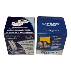 DYMO 30327 WHITE FILE FOLDER LABELS (9/16″ x 3 7/16″) 2pk.