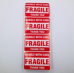 50pc Fragile Handle With Care 2×3″ Stickers Packaging Box Safety Mailing Labels