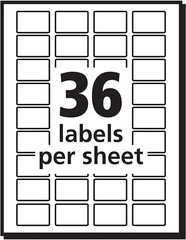 Avery Removable Print or Write Labels, White, 0.5 x 0.75 Inches, Pack of 1008