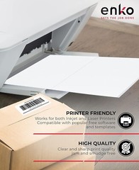 BPA-Free 5-1/2 x 8-1/2 Inch Label Pack – 1,100 Sharp Print Labels for All Needs