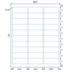 Address Labels 1″ X 2-5/8″ 30 Up Mailing Labels for Laser/Inkjet Printer, Bla…