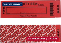 50pcs 35x120mm Red 100% Total Transfer Tamper Proof Security Void Stickers | Ins