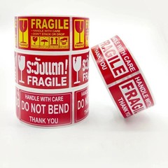 Fragile Stickers 1 Roll 250 2×3 Fragile Label Sticker Handle With Care Mailing