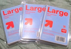 3 up & up Large Self-Adhesive Address Labels 4×6 in, 15 Count, MPN 19801 02919
