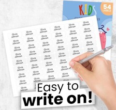 No-Iron Clothing Labels for Kids – Waterproof & Self-Stick Name Labels for Cl…