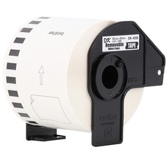 Brother DK-4205 Continuous Removable Label Tape, 2.4in x 100ft Roll, White