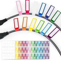 360pcs Cable Labels 12 Colors Waterproof Cable Tags Wire Cord Label for Elect…