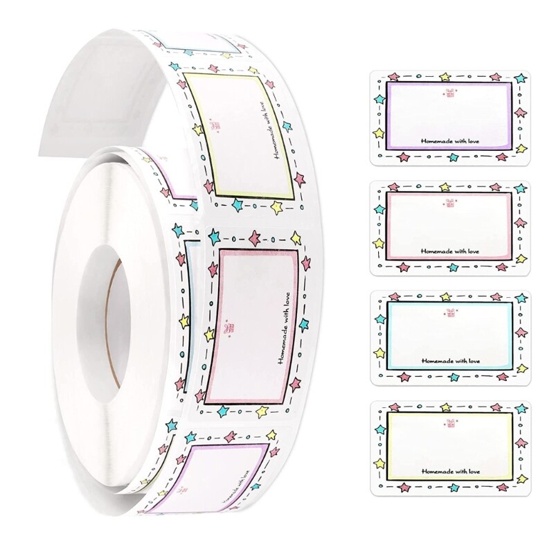 Personalize Name Stickers Assorted Color Durability 500Count for Organizing