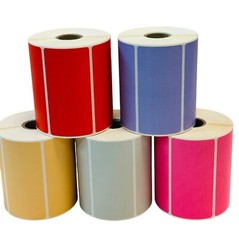 4″x2″ Colored Direct Thermal Zebra Sato Printers Label Sticker RED 750 P/Roll