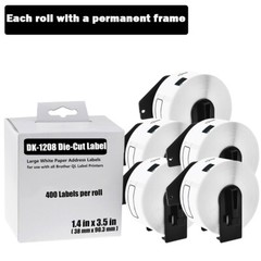 5ROLLS 38mmx90mm Shipping Label 1-1/2″x3-1/2″ Compatible Brother QL-810W DK-1208