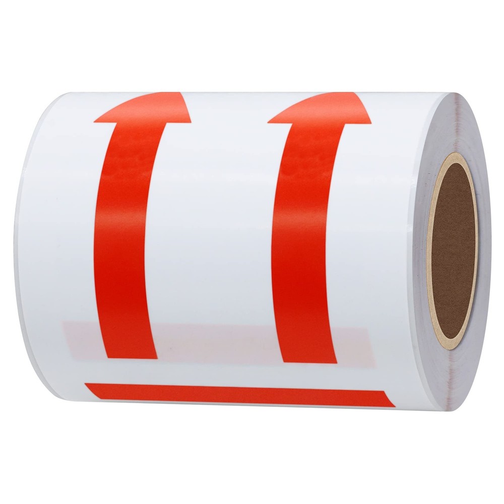 3×5 inch Red Arrows This Side Up Stickers Safe Handling for Shipping and Pack…