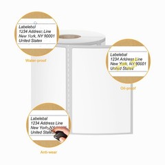 Direct Thermal Label 3-Proof 12 Rolls 4″ x 3″ 1″ Core Compatible Zebra & Rollo