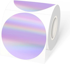 2 Inch White round Thermal Labels Sticker, Waterproof Circle Direct Thermal Labe